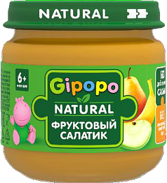 Пюре Гипопо 80г яблоко/груша/банан