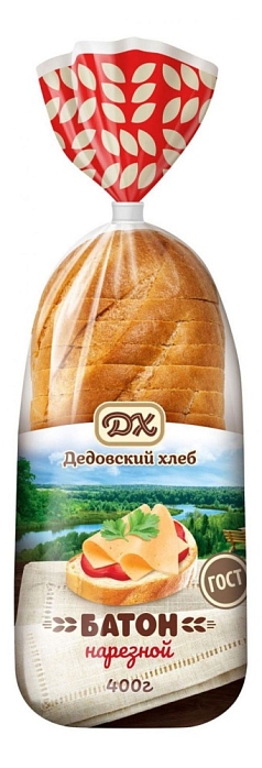 Батон Нарезной в нарезку 0,4кг Дедовск