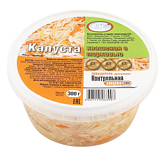 Капуста квашеная 300г с морковью сладкая ФЭГ
